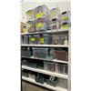 Image 1 : CONTENTS OF ENTIRE SHELVING UNIT- OFFICE TELEPHONE SETS, FILE FOLDERS, PIZZA BOXES, BEVERAGE CUPS &