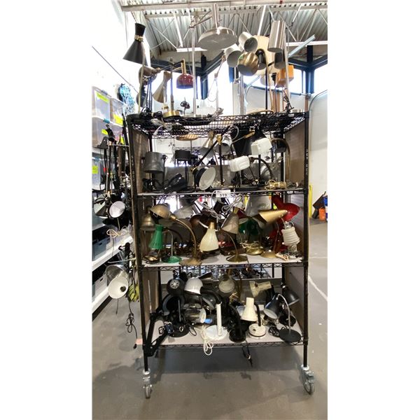 CONTENTS OF ENTIRE RACK- ASSORTED LAMPS *RACK NOT INCLUDED*