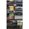 Image 3 : CONTENTS OF ENTIRE SHELVING UNIT- VHS PLAYERS, DVD PLAYERS, RECORD PLAYER, RADIOS, VINTAGE TV & MORE