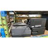 Image 4 : SHELF OF ASSORTED MONITORS, PRINTERS & COMPUTER TOWERS