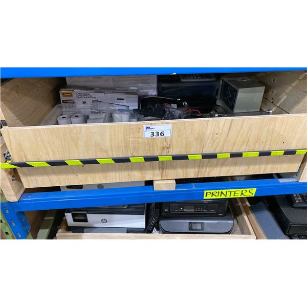 LARGE GROUP OF ASSORTED ITEMS- OFFICE EQUIPMENT, YAECCC-948B SCREEN SEPARATOR, LAMINATOR, LABEL