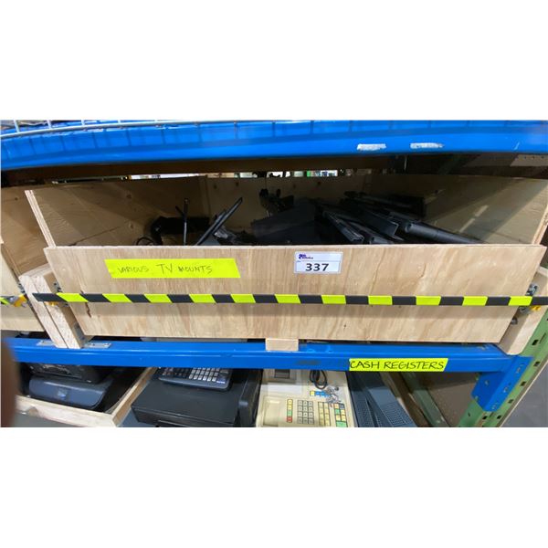 LARGE GROUP OF ASSORTED TV MOUNTS