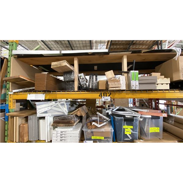 CONTENTS OF 2 SHELVES- ASSORTED SHELVING & BRACKETS