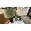 Image 2 : LARGE GROUP OF ASSORTED GREEN DECORATIVE TABLE LAMPS