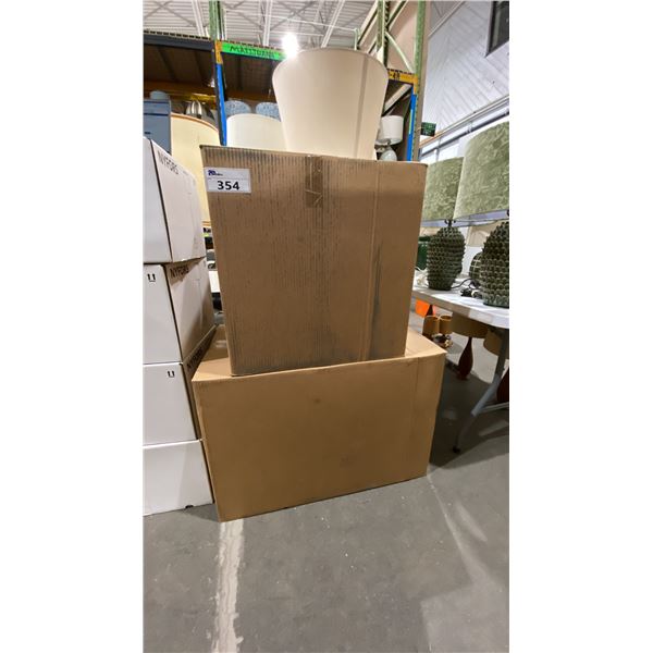 2 BOXES OF IKEA FADO TABLE LAMPS & 4 BOXES OF IKEA NYFORS FLOOR LAMPS
