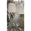 Image 1 : GROUP OF 4 STAINLESS/WHITE FLOOR LAMPS