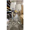 Image 2 : GROUP OF 4 STAINLESS/WHITE FLOOR LAMPS