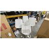 Image 3 : GROUP OF 4 STAINLESS/WHITE FLOOR LAMPS