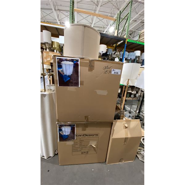2 BOXES OF FLOWER LAMP SHADES