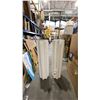 Image 3 : PAIR OF BRUSHED BRASS/WHITE FLOWER LAMP FLOOR LAMPS