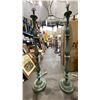 Image 2 : PAIR OF BLUE RUSTIC FLOOR LAMPS