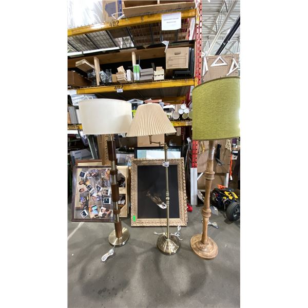 GROUP OF 3 ASSORTED FLOOR LAMPS