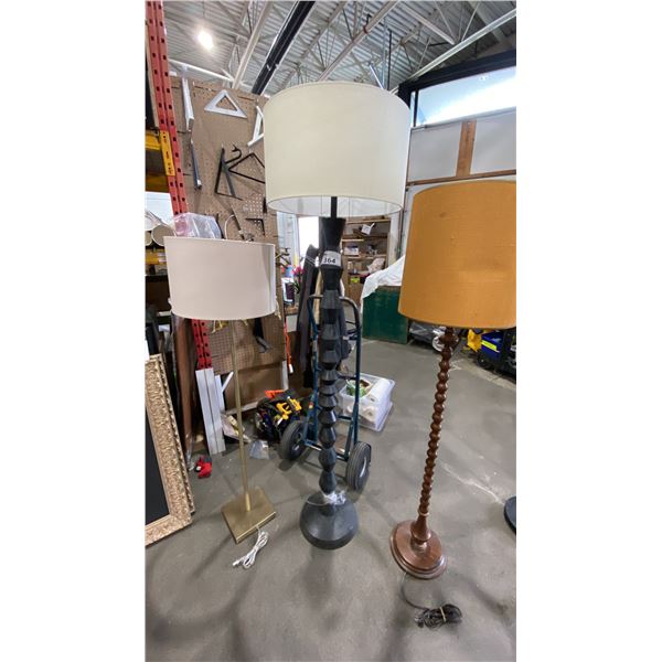 GROUP OF 3 ASSORTED FLOOR LAMPS