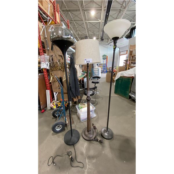 GROUP OF 3 ASSORTED FLOOR LAMPS