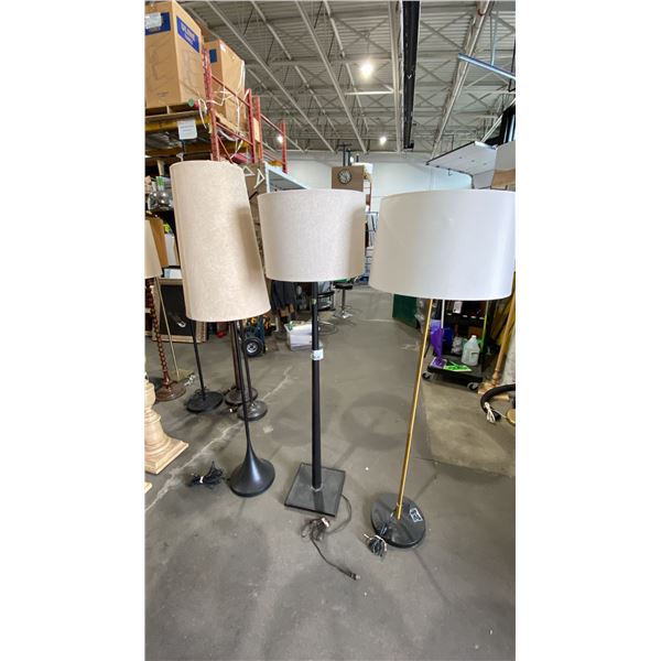 GROUP OF 3 ASSORTED FLOOR LAMPS