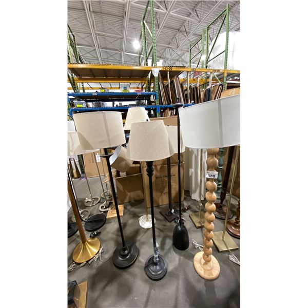 GROUP OF 6 ASSORTED FLOOR LAMPS