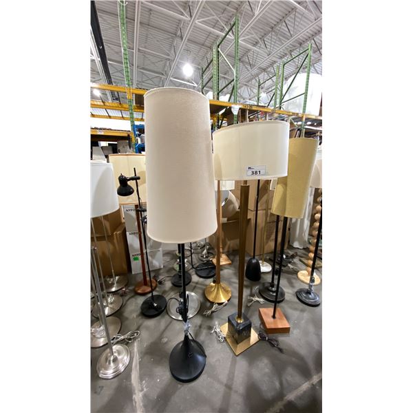 GROUP OF 10 ASSORTED FLOOR LAMPS