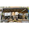 Image 1 : SHELF OF ASSORTED DECORATIVE TABLE LAMPS