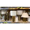 Image 1 : SHELF OF ASSORTED DECORATIVE TABLE LAMPS