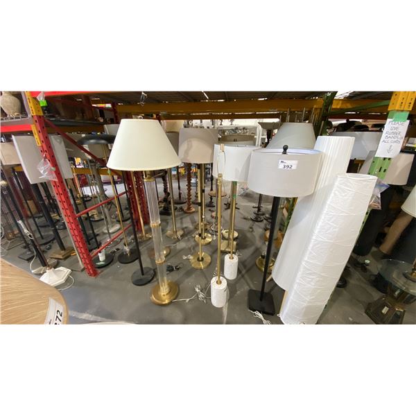 SECTION OF ASSORTED FLOOR LAMPS