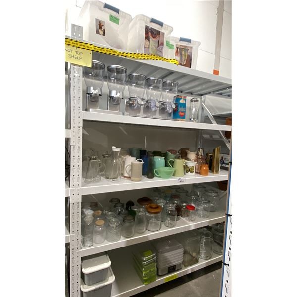 ASSORTED CANNISTERS, DRINK JUGS, CEREAL DISPENSERS AND MORE