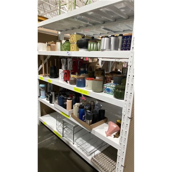 ASSORTED CANISTERS, COFFEE MAKERS, BLENDERS AND MORE