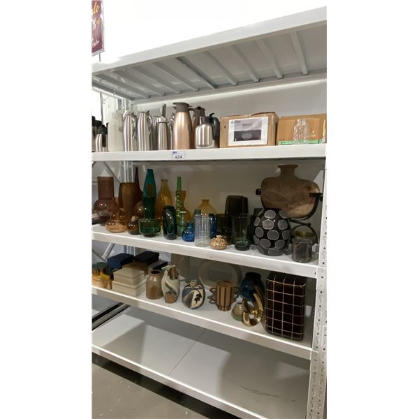 ASSORTED CARAFES, VASES, DECOR AND MORE