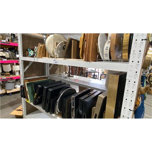 LARGE ASSORTMENT OF SERVING TRAYS