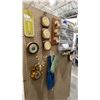 Image 1 : ASSORTED CLOCKS, BAROMETERS AND SEWING EQUIPMENT