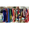 Image 9 : GARMENT RACK WITH ASSORTED FLAGS AND FLAG POLES