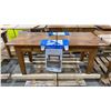 Image 1 : RUSTIC PINE PLANK TOP HARVEST TABLE