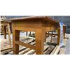 Image 4 : RUSTIC PINE PLANK TOP HARVEST TABLE