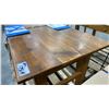 Image 5 : RUSTIC PINE PLANK TOP HARVEST TABLE