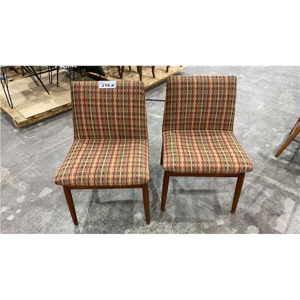 PAIR OF MID CENTURY DANISH MODERN TEAK DINING CHAIRS