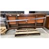 Image 4 : LARGE DARK WOOD 8 DRAWER DOUBLE PEDESTAL DESK