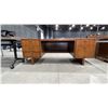 Image 3 : MID CENTURY MODERN 5 DRAWER DESK WITH CHROME HANDLES
