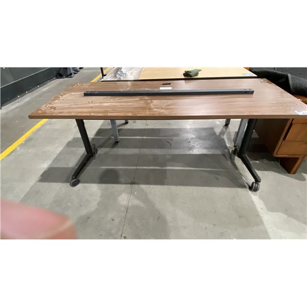 MOBILE TABLE WITH AN ADDIONAL TABLE TOP, 2 CUPBOARD DOORS & HARDWARE