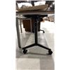 Image 4 : MOBILE TABLE WITH AN ADDIONAL TABLE TOP, 2 CUPBOARD DOORS & HARDWARE