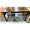 Image 1 : WOOD TOP BLACK METAL FRAMED TABLE/DESK