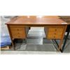 Image 1 : VINTAGE WOOD 6 DRAWER DESK