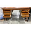 Image 2 : VINTAGE WOOD 6 DRAWER DESK