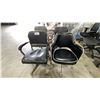 Image 1 : GROUP OF 4 VINTAGE STYLE MOBILE OFFICE CHAIRS