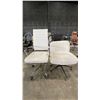 Image 1 : 2 WHITE MOBILE OFFICE CHAIRS