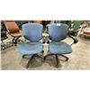 Image 1 : PAIR OF BLUE ADJUSTABLE OFFICE CHAIRS