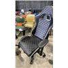Image 2 : BLACK ADJUSTABLE MOBILE HIGH BACK OFFICE CHAIR