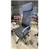Image 2 : BLACK ADJUSTABLE MOBILE HIGH BACK OFFICE CHAIR