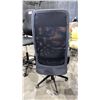 Image 3 : BLACK ADJUSTABLE MOBILE HIGH BACK OFFICE CHAIR