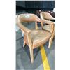 Image 2 : 2 BEIGE PADDED ARMCHAIRS