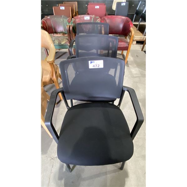 3 BLACK CLIENT CHAIRS