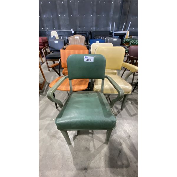 GROUP OF 5 VINTAGE STYLE CHAIRS